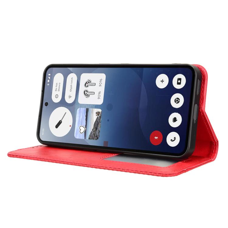 For Nothing Phone 3 Magnetic Buckle Retro Texture Leather Phone Case