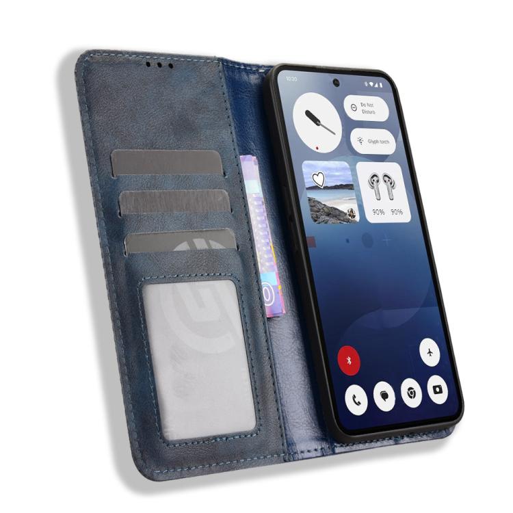 For Nothing Phone 3 Magnetic Buckle Retro Texture Leather Phone Case
