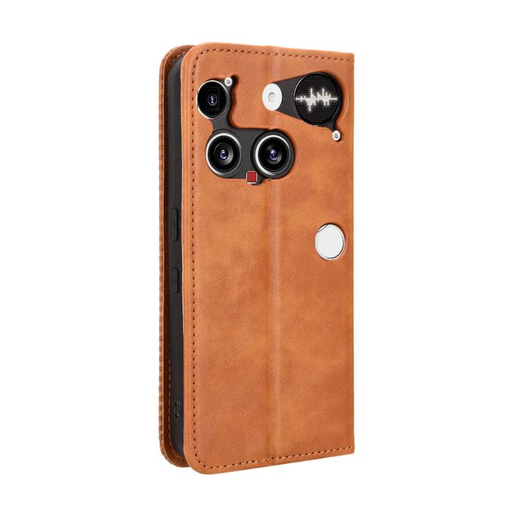 For Nothing Phone 3 Magnetic Buckle Retro Texture Leather Phone Case