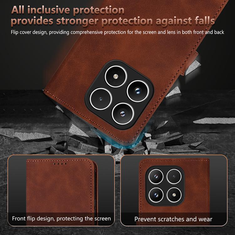 For Xiaomi 17 AZNS Skin Feel Calf Texture Flip Leather Phone Case