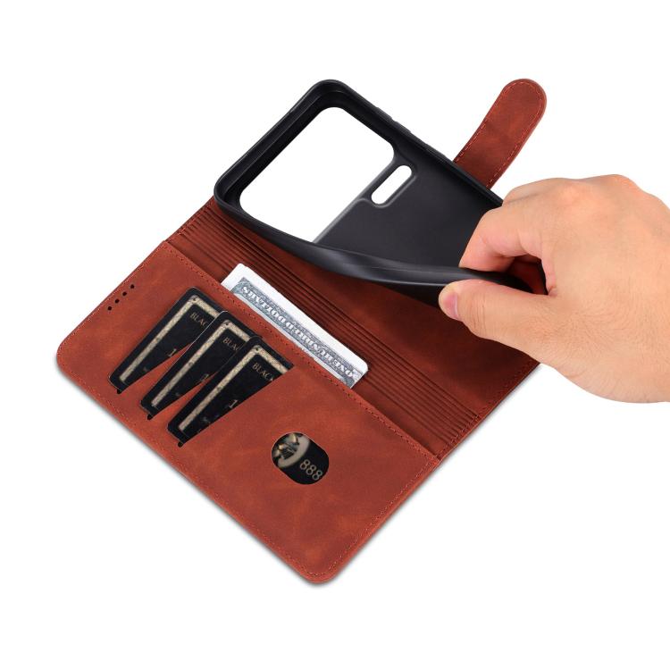 For Xiaomi 17 Pro Max AZNS Skin Feel Calf Texture Flip Leather Phone Case
