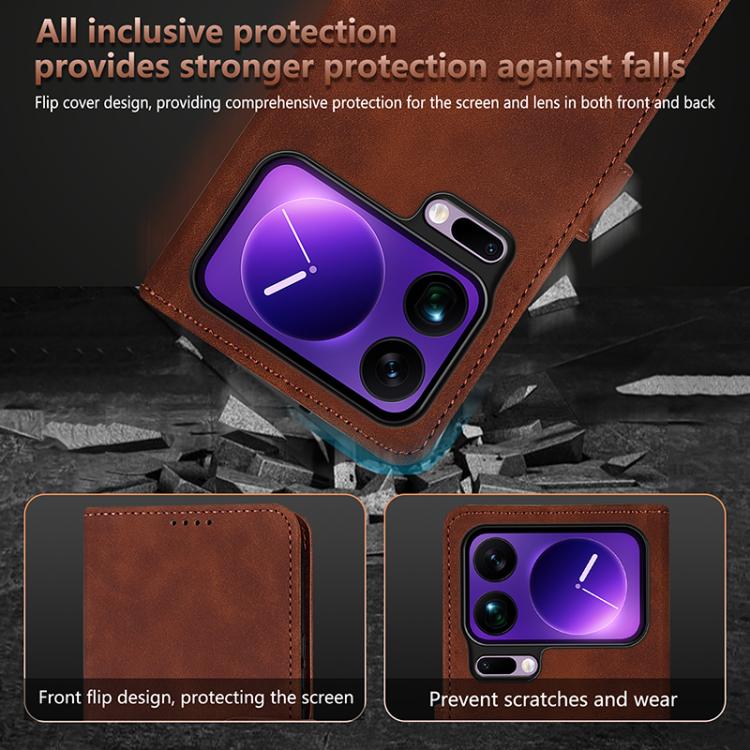 For Xiaomi 17 Pro Max AZNS Skin Feel Calf Texture Flip Leather Phone Case