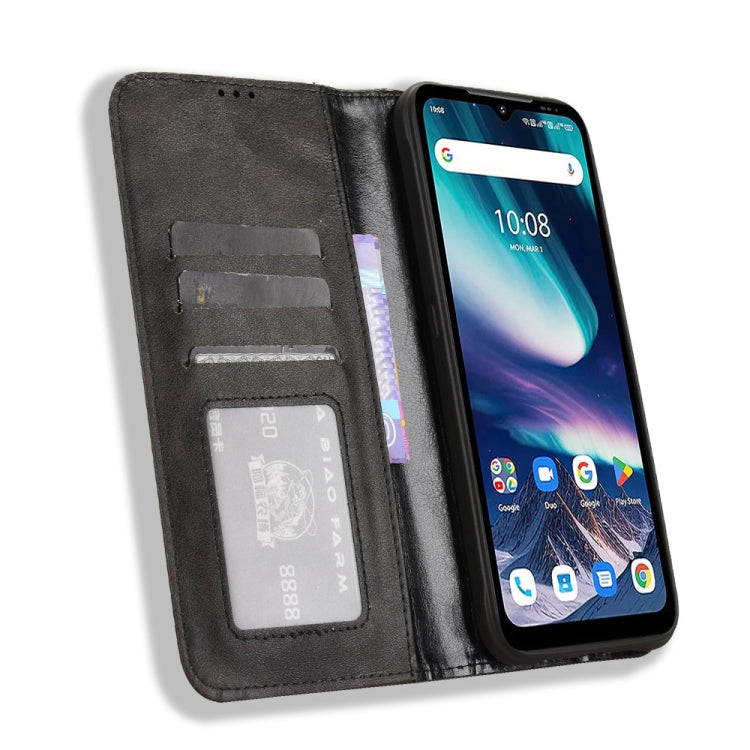 For Umidigi Bison X20 Magnetic Buckle Retro Texture Leather Phone Case