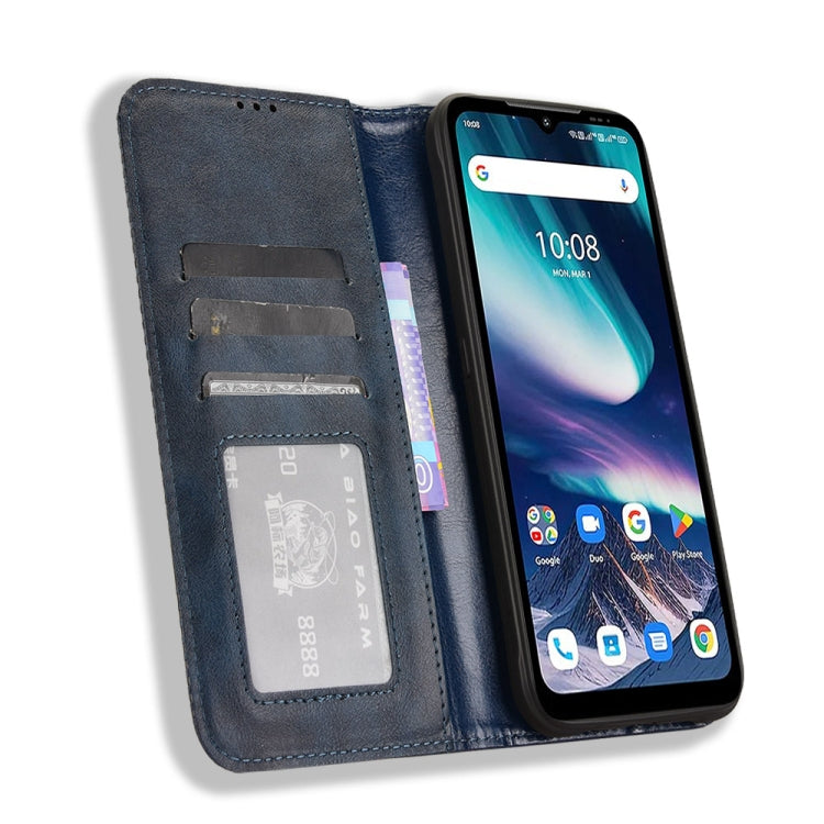 For Umidigi Bison X20 Magnetic Buckle Retro Texture Leather Phone Case