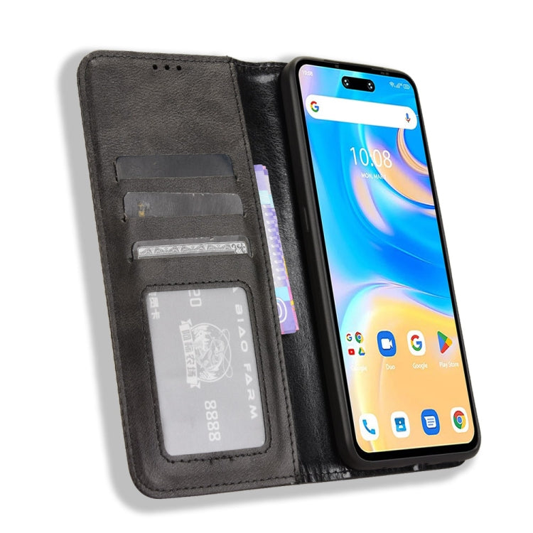 For Umidigi G6 5G Magnetic Buckle Retro Texture Leather Phone Case
