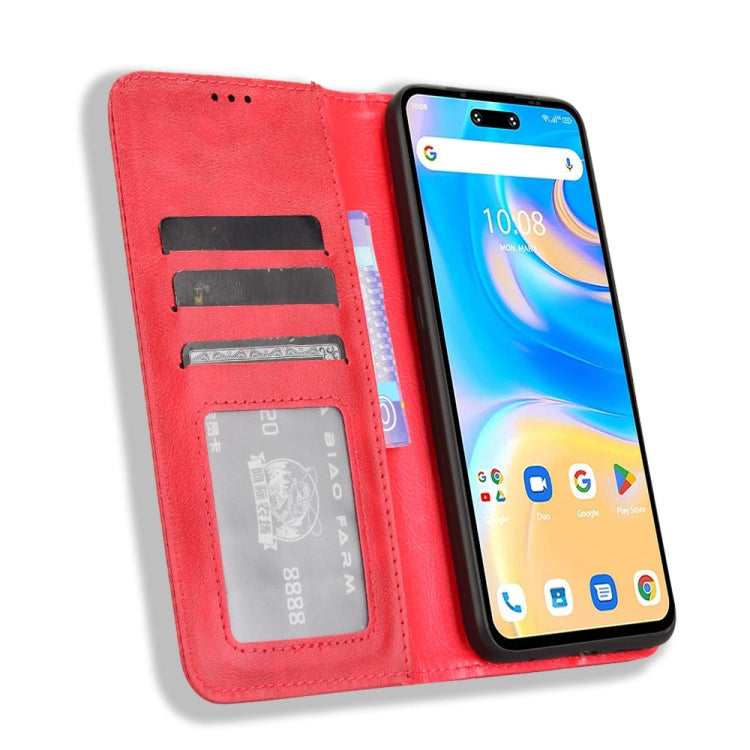 For Umidigi G6 5G Magnetic Buckle Retro Texture Leather Phone Case