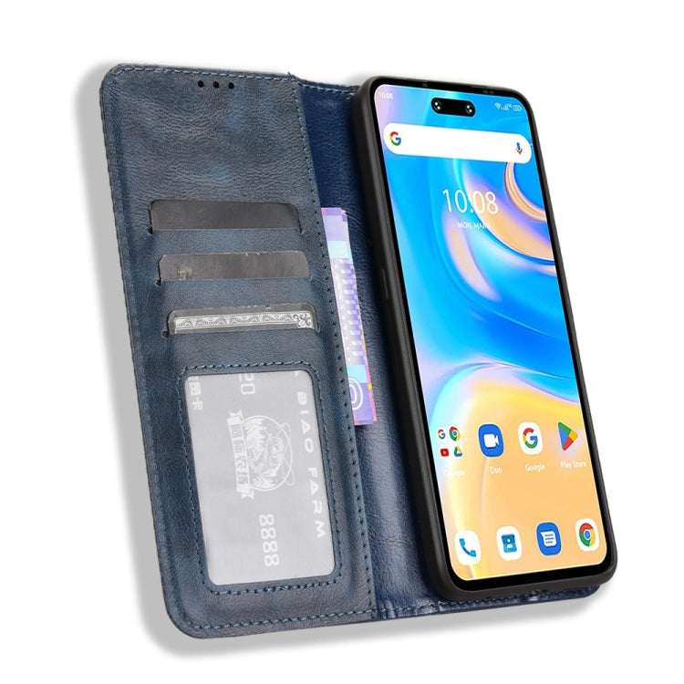 For Umidigi G6 5G Magnetic Buckle Retro Texture Leather Phone Case