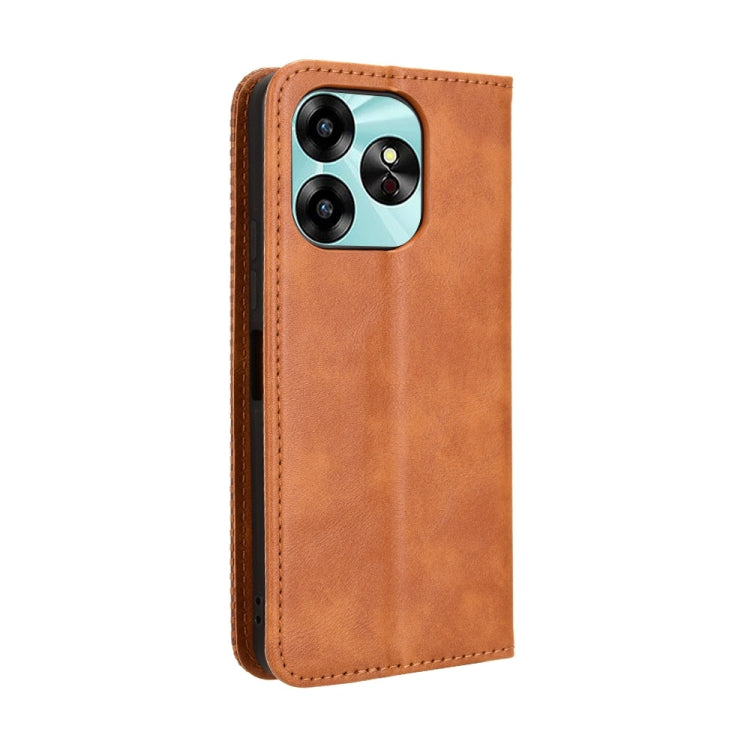 For Umidigi G6 5G Magnetic Buckle Retro Texture Leather Phone Case