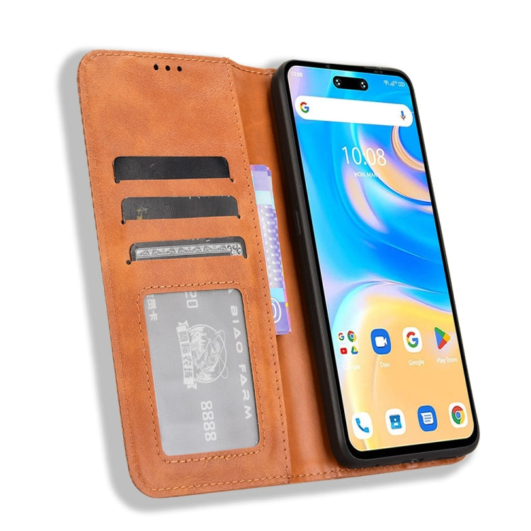 For Umidigi G6 5G Magnetic Buckle Retro Texture Leather Phone Case