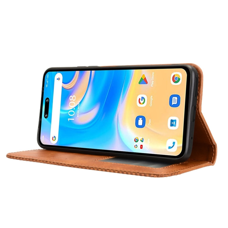 For Umidigi G6 5G Magnetic Buckle Retro Texture Leather Phone Case