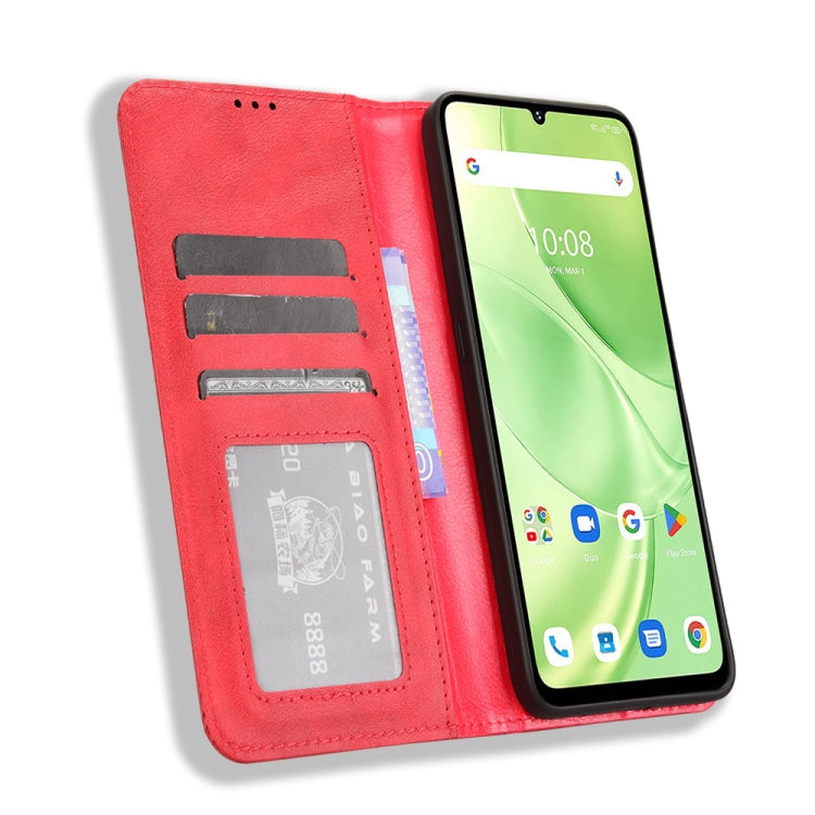 For Umidigi G9 5G Magnetic Buckle Retro Texture Leather Phone Case