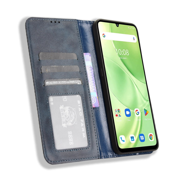 For Umidigi G9 5G Magnetic Buckle Retro Texture Leather Phone Case