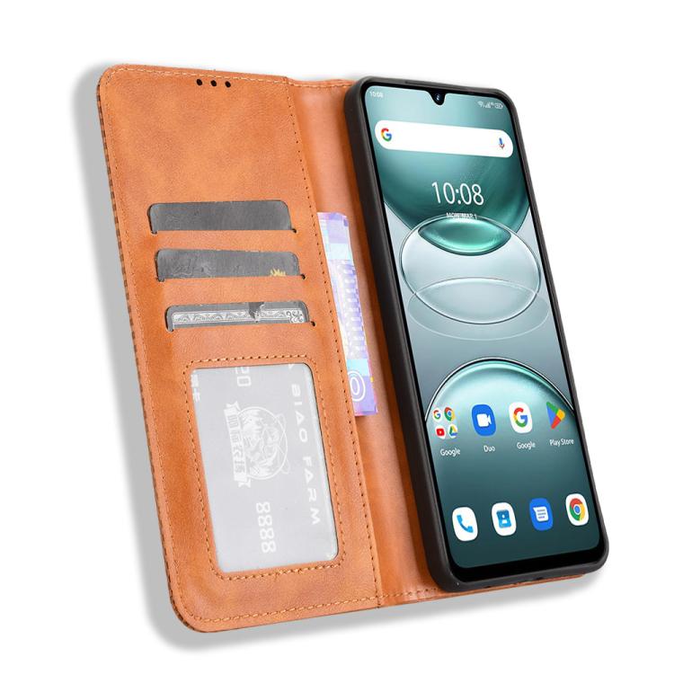 For Umidigi G100 / G100A Magnetic Buckle Retro Texture Leather Phone Case