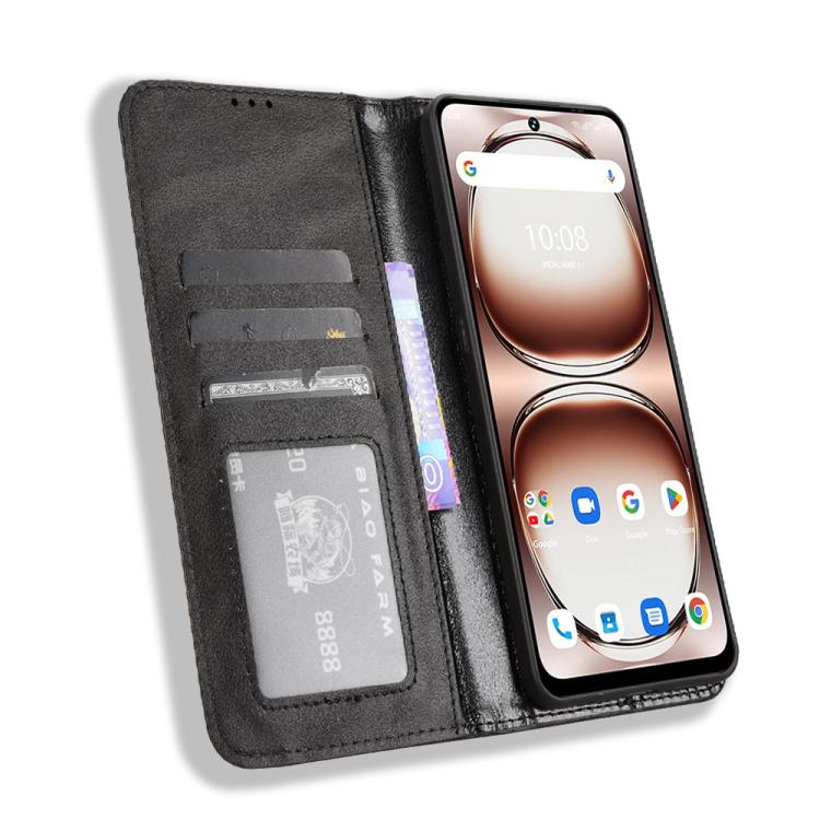 For Umidigi Note 100 / Note 100A Magnetic Buckle Retro Texture Leather Phone Case