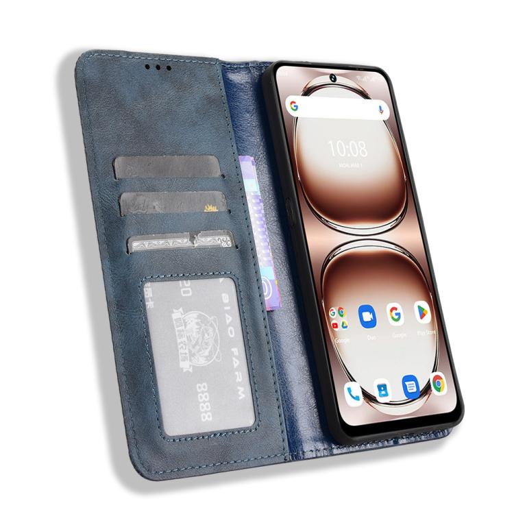 For Umidigi Note 100 / Note 100A Magnetic Buckle Retro Texture Leather Phone Case