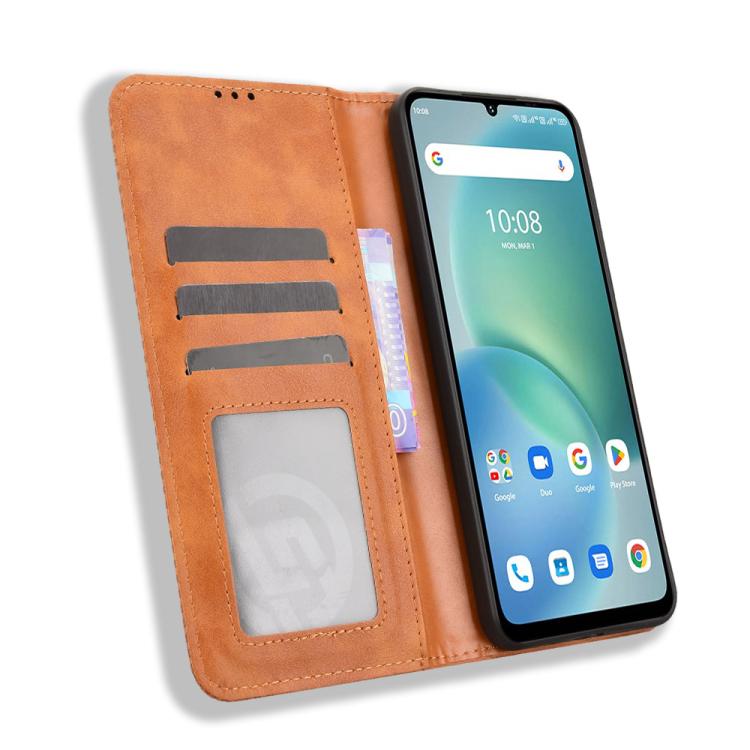 For Umidigi G100X 4G / 5G Magnetic Buckle Retro Texture Leather Phone Case