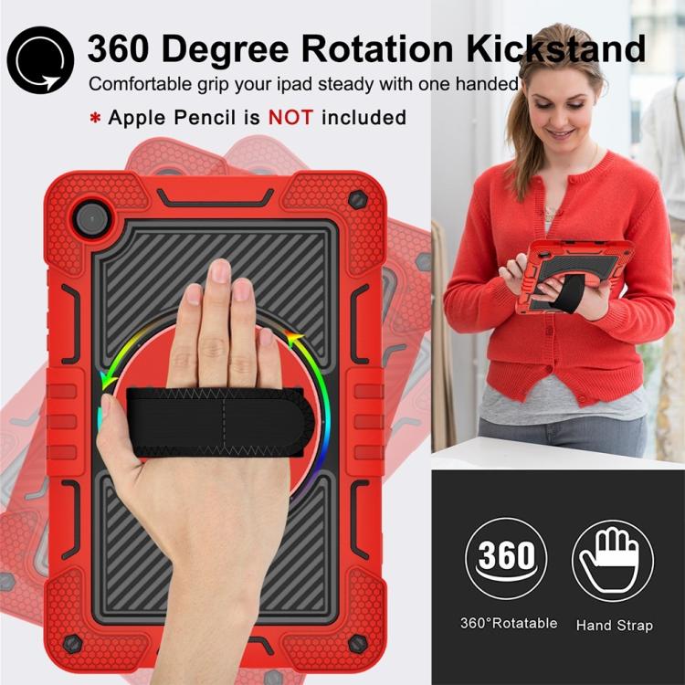 For Samsung Galaxy Tab A11+ 360 Degree Rotation PC Contrast Silicone Tablet Case