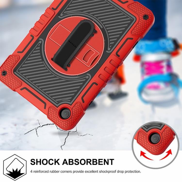 For Samsung Galaxy Tab A11+ 360 Degree Rotation PC Contrast Silicone Tablet Case