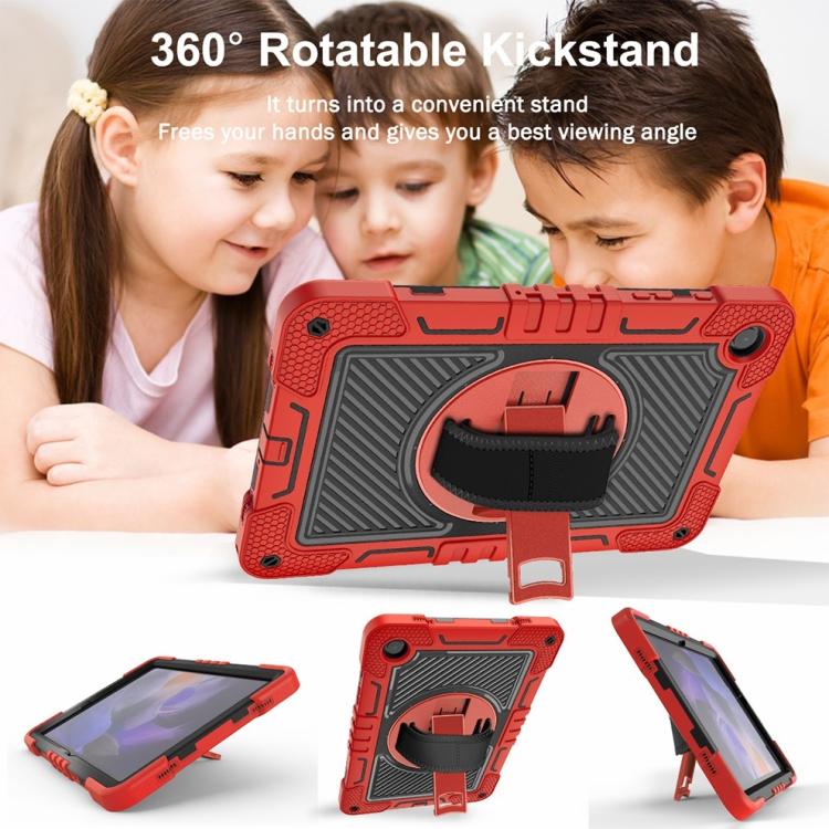 For Samsung Galaxy Tab A11+ 360 Degree Rotation PC Contrast Silicone Tablet Case