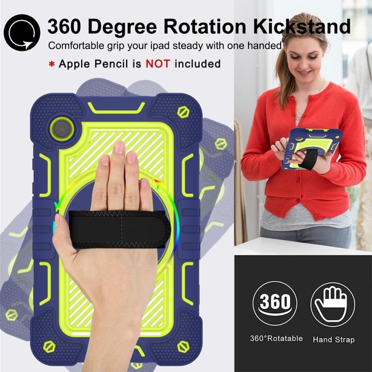 For Samsung Galaxy Tab A11 360 Degree Rotation PC Contrast Silicone Tablet Case