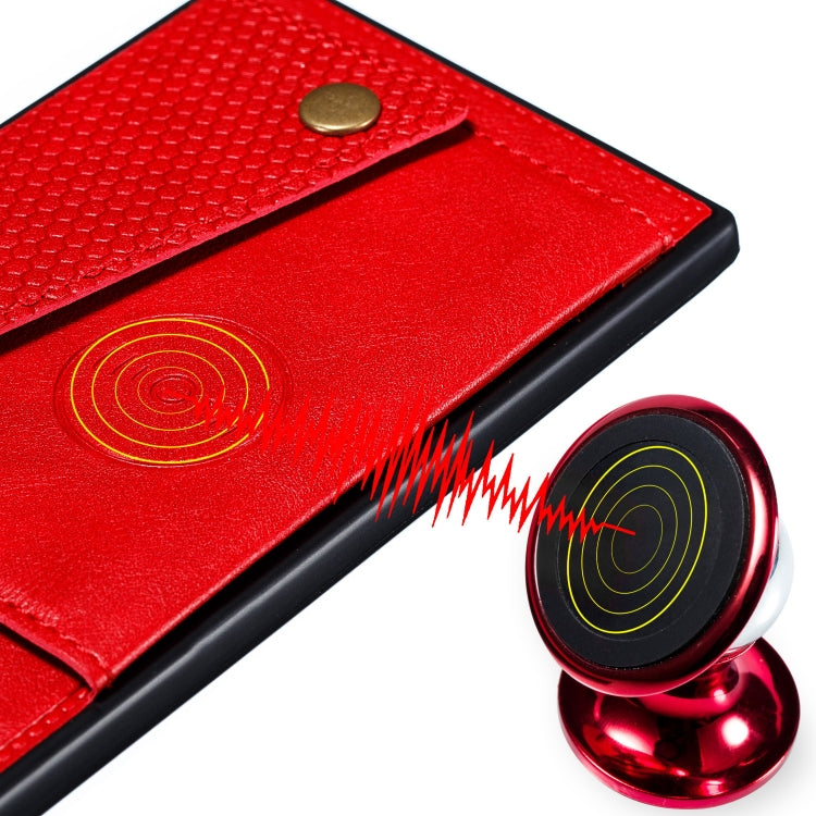 For OPPO Realme 6 Double Buckle PU + TPU Shockproof Magnetic Protective Case with Card Slot & Holder