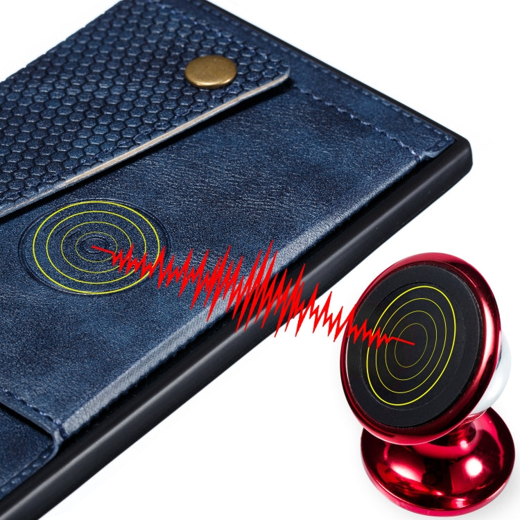 For OPPO Realme 6 Double Buckle PU + TPU Shockproof Magnetic Protective Case with Card Slot & Holder