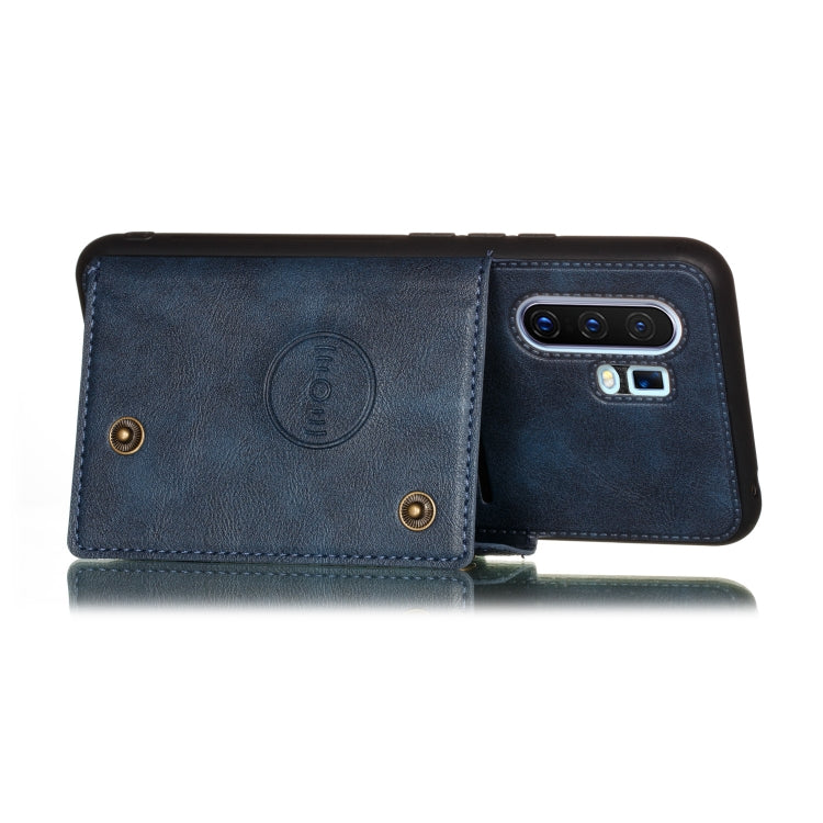 For Vivo X30 Pro Double Buckle PU + TPU Shockproof Magnetic Protective Case with Card Slot & Holder