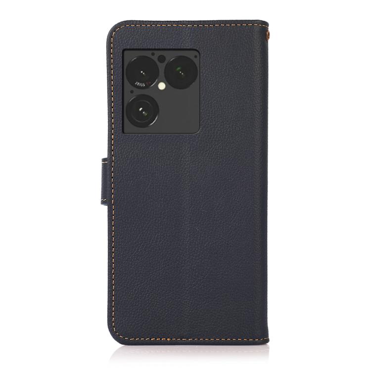 For Sony Xperia 1 VIII KHAZNEH Custer Genuine Leather RFID Phone Case