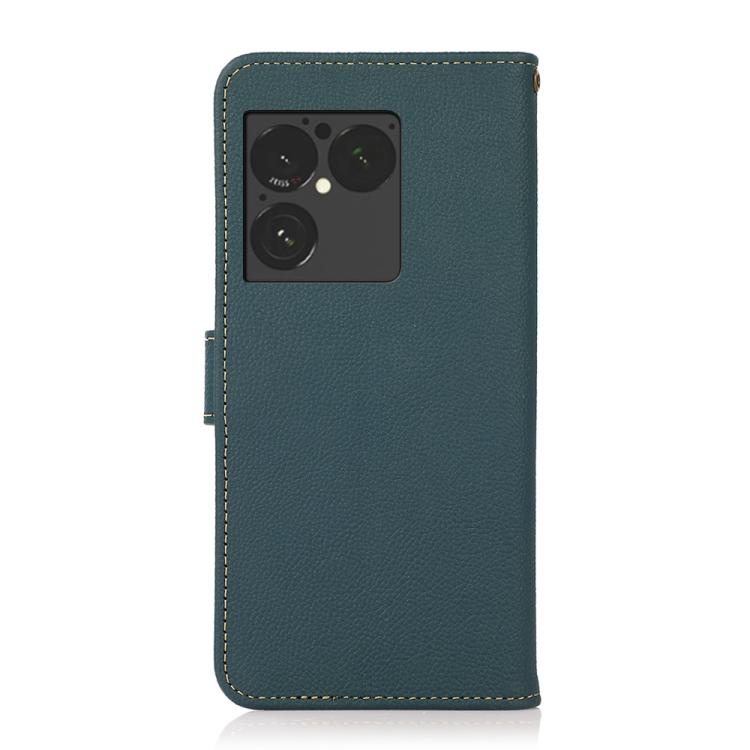 For Sony Xperia 1 VIII KHAZNEH Custer Genuine Leather RFID Phone Case