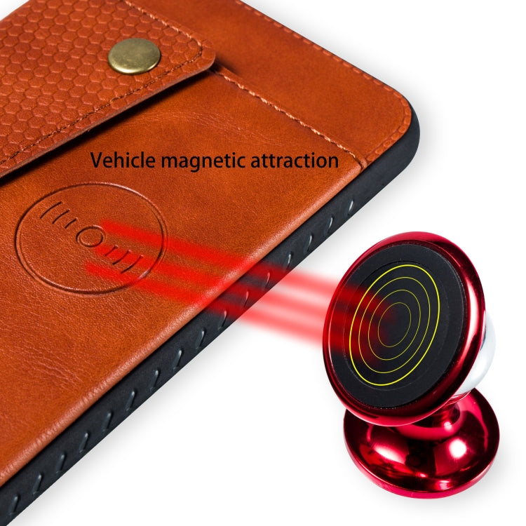 For Xiaomi Redmi 10X 5G Double Buckle PU + TPU Shockproof Magnetic Protective Case with Card Slot & Holder