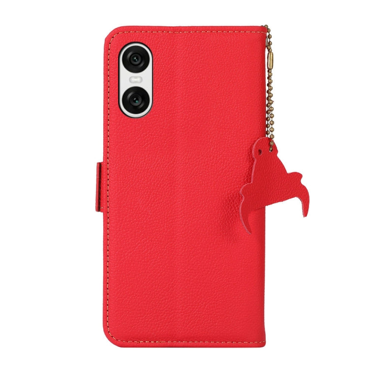For Sony Xperia 10 VI Side-Magnetic TJ Genuine Leather RFID Phone Case