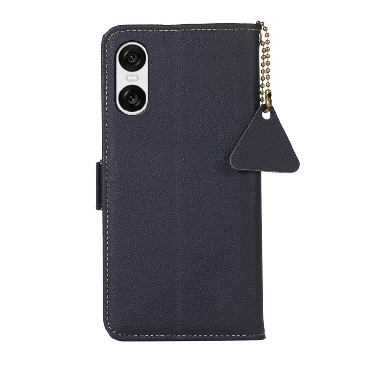 For Sony Xperia 10 VI Side-Magnetic TJ Genuine Leather RFID Phone Case