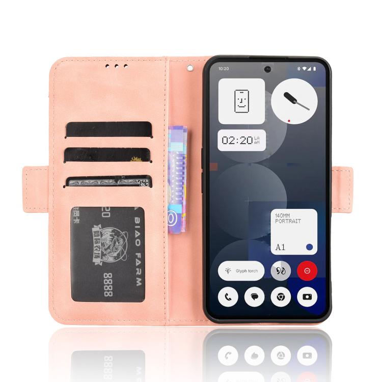 For Nothing Phone 3a Pro Skin Feel Calf Texture Card Slots Leather Phone Case