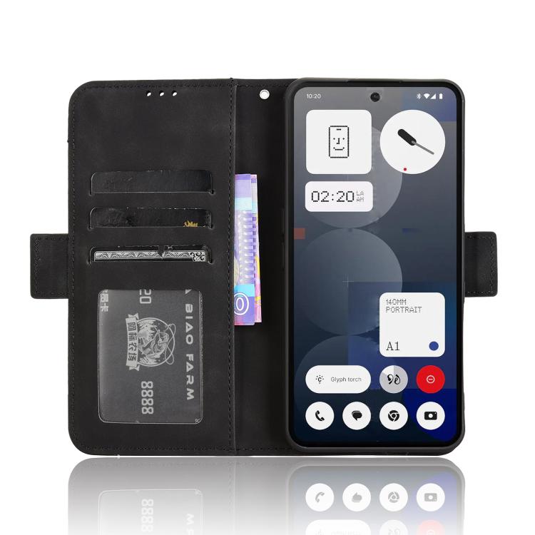 For Nothing Phone 3a Pro Skin Feel Calf Texture Card Slots Leather Phone Case
