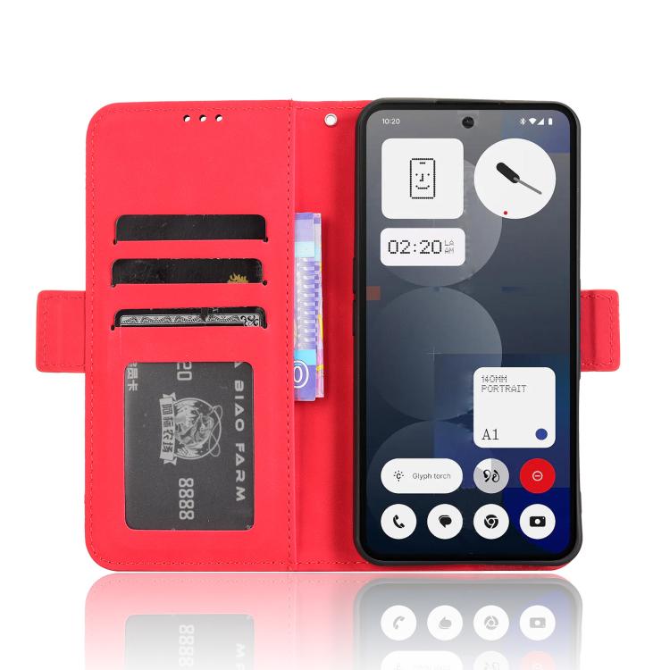 For Nothing Phone 3a Pro Skin Feel Calf Texture Card Slots Leather Phone Case