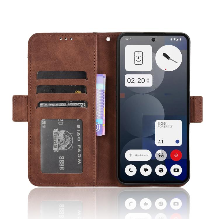 For Nothing Phone 3a Pro Skin Feel Calf Texture Card Slots Leather Phone Case
