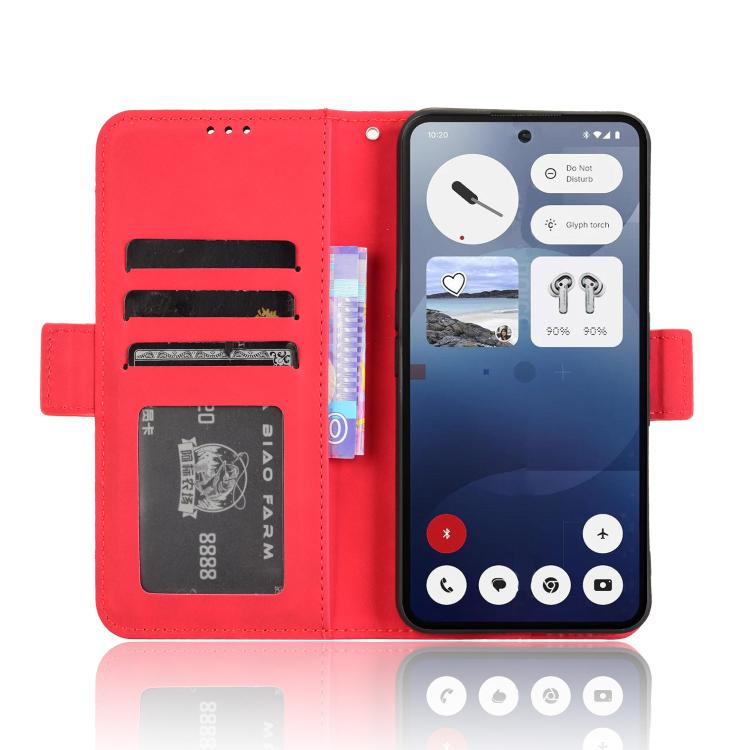 For Nothing Phone 3a Skin Feel Calf Texture Card Slots Leather Phone Case