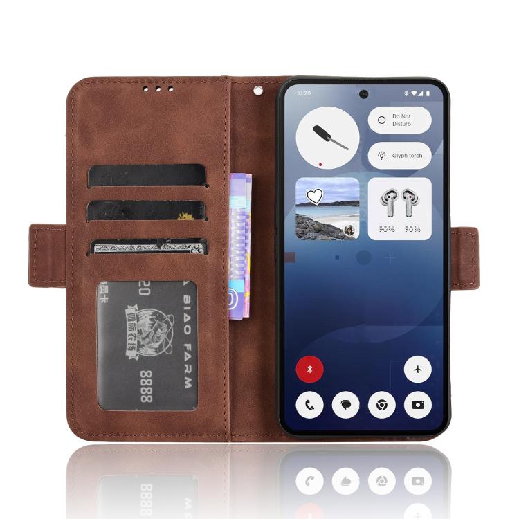 For Nothing Phone 3a Skin Feel Calf Texture Card Slots Leather Phone Case