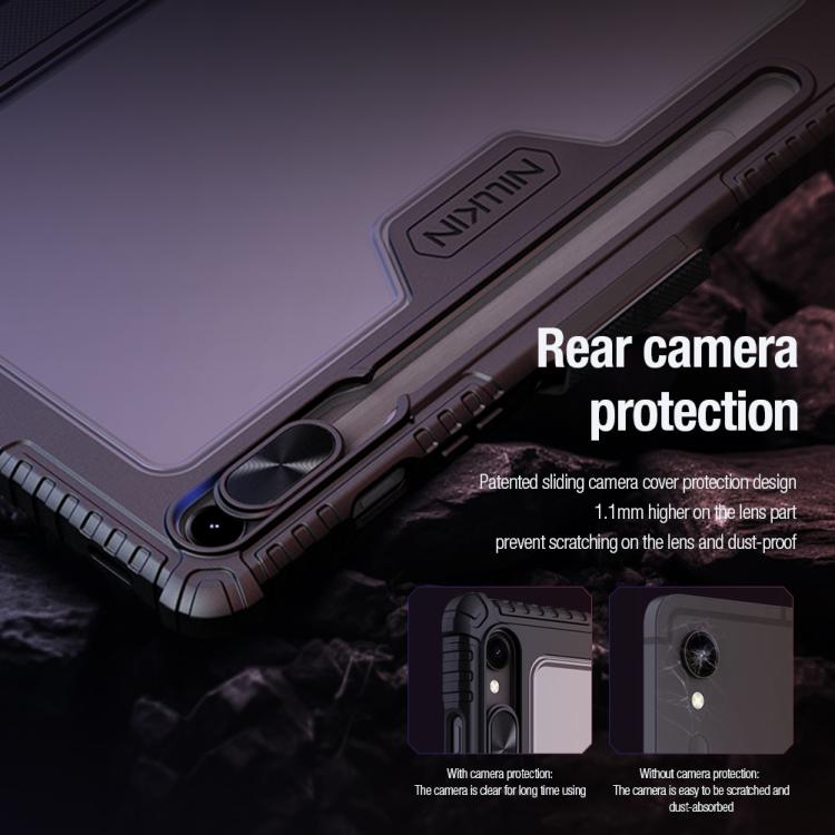 For Samsung Galaxy Tab S10 FE NILLKIN Bumper Pro Multi-angle Folding Style Tablet Leather Case