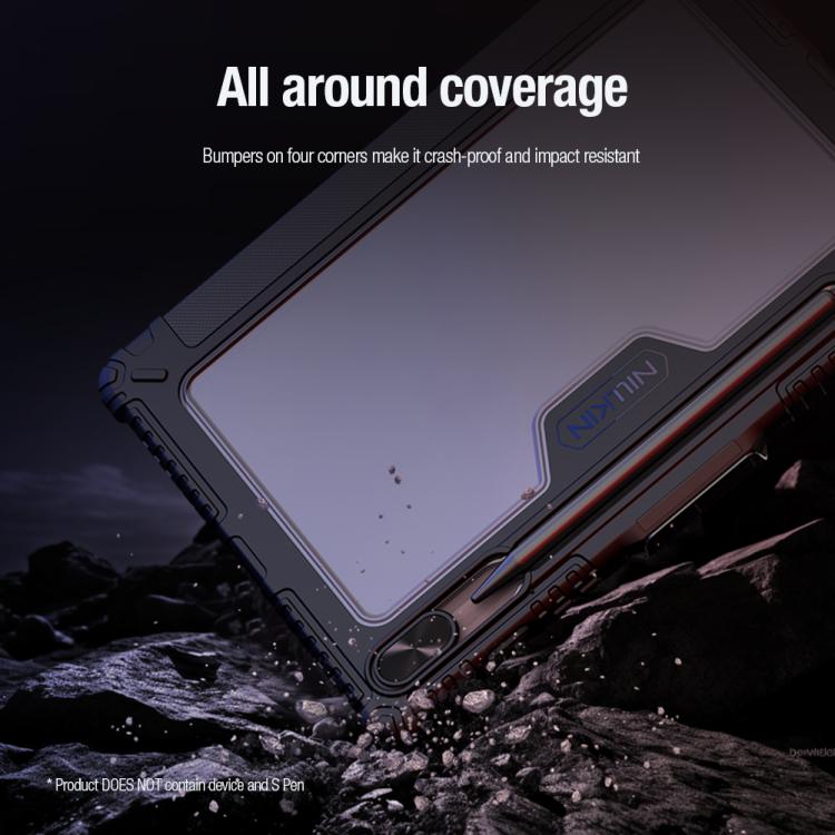 For Samsung Galaxy Tab S10 FE NILLKIN Bumper Pro Multi-angle Folding Style Tablet Leather Case