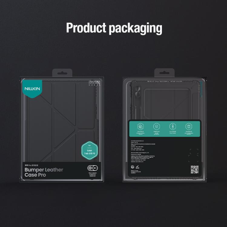 For Samsung Galaxy Tab S10 FE NILLKIN Bumper Pro Multi-angle Folding Style Tablet Leather Case
