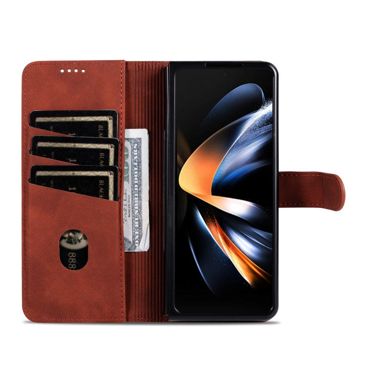 For Samsung Galaxy Z Fold6 5G AZNS Skin Feel Calf Texture Flip Leather Phone Case
