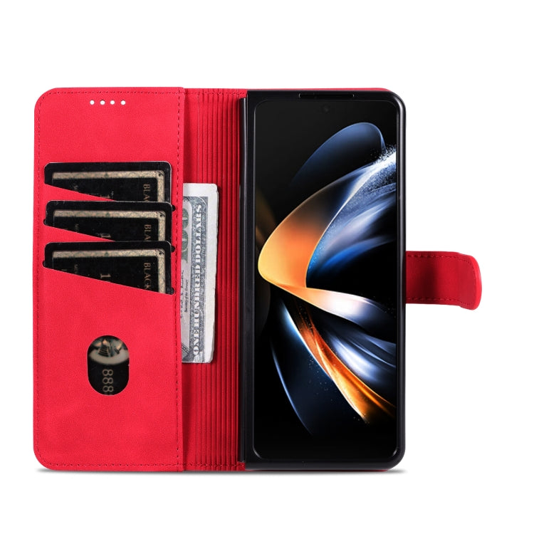 For Samsung Galaxy Z Fold6 5G AZNS Skin Feel Calf Texture Flip Leather Phone Case