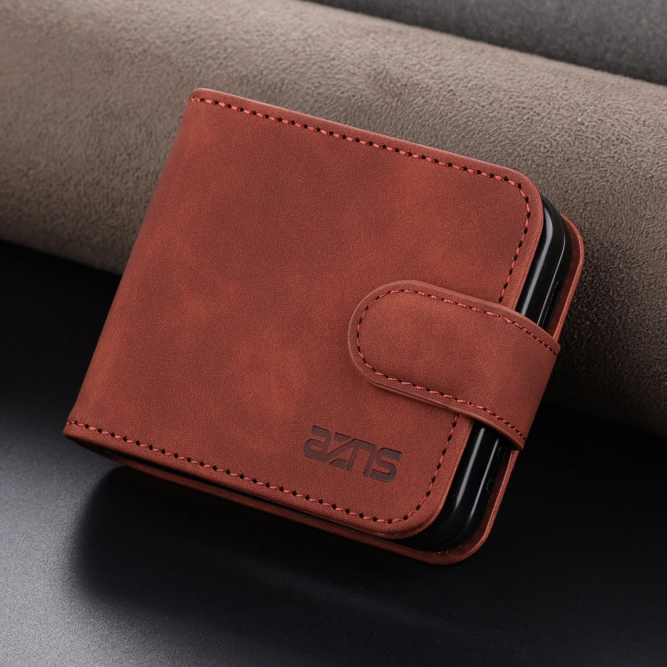 For Samsung Galaxy Z Flip7 FE / Flip6 AZNS Skin Feel Calf Texture Flip Leather Phone Case