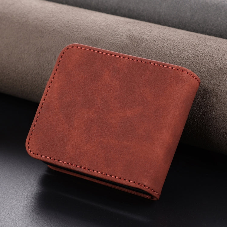 For Samsung Galaxy Z Flip7 FE / Flip6 AZNS Skin Feel Calf Texture Flip Leather Phone Case