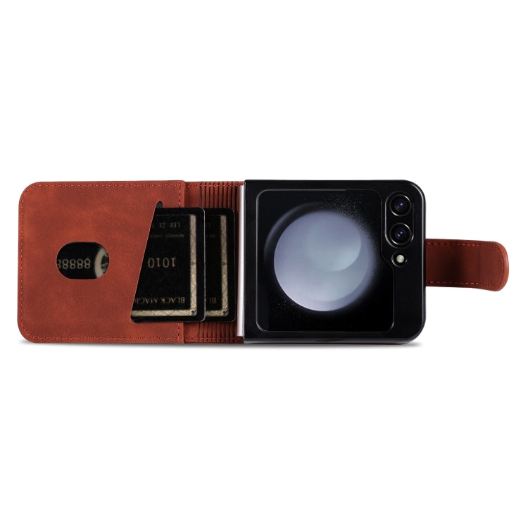 For Samsung Galaxy Z Flip7 FE / Flip6 AZNS Skin Feel Calf Texture Flip Leather Phone Case