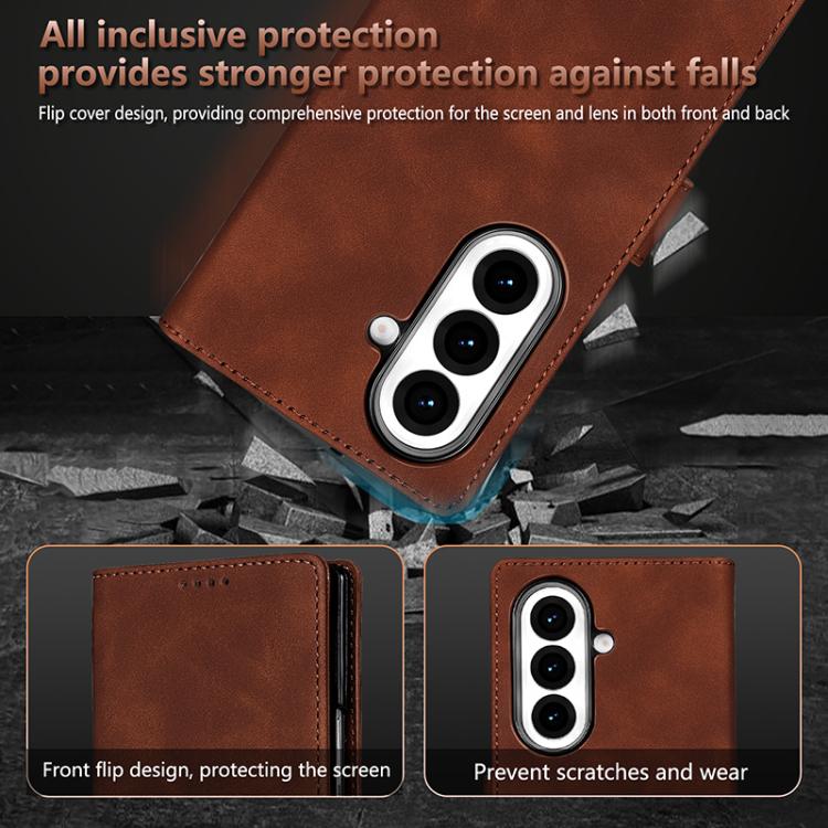 For Samsung Galaxy Z Fold7 5G AZNS Skin Feel Calf Texture Flip Leather Phone Case