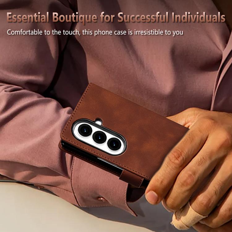 For Samsung Galaxy Z Fold7 5G AZNS Skin Feel Calf Texture Flip Leather Phone Case
