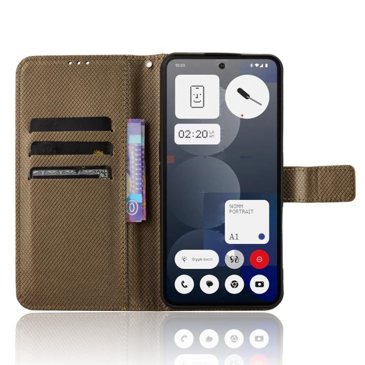 For Nothing Phone 3a Pro Diamond Texture Leather Phone Case