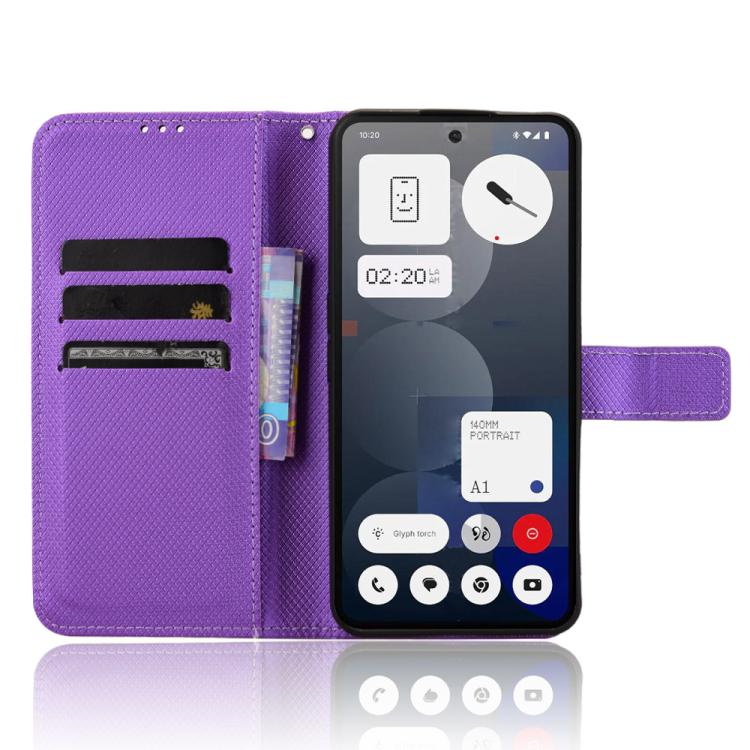 For Nothing Phone 3a Pro Diamond Texture Leather Phone Case